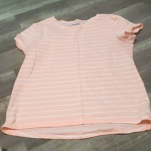 Light Pink and White Striped t-shirt